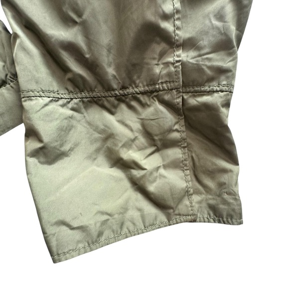 GAP Jacket Womens Large Olive Green Anorak Utility Hooded Waffle Lined‎ Pockets - Picture 6 of 13